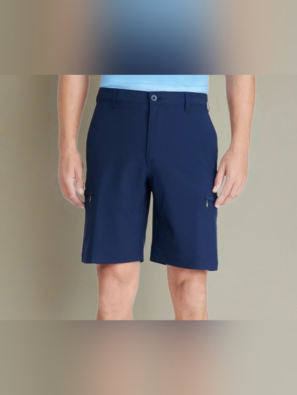 Izod Golf Swing Flex Cargo Shorts Navy Blue Sz 42